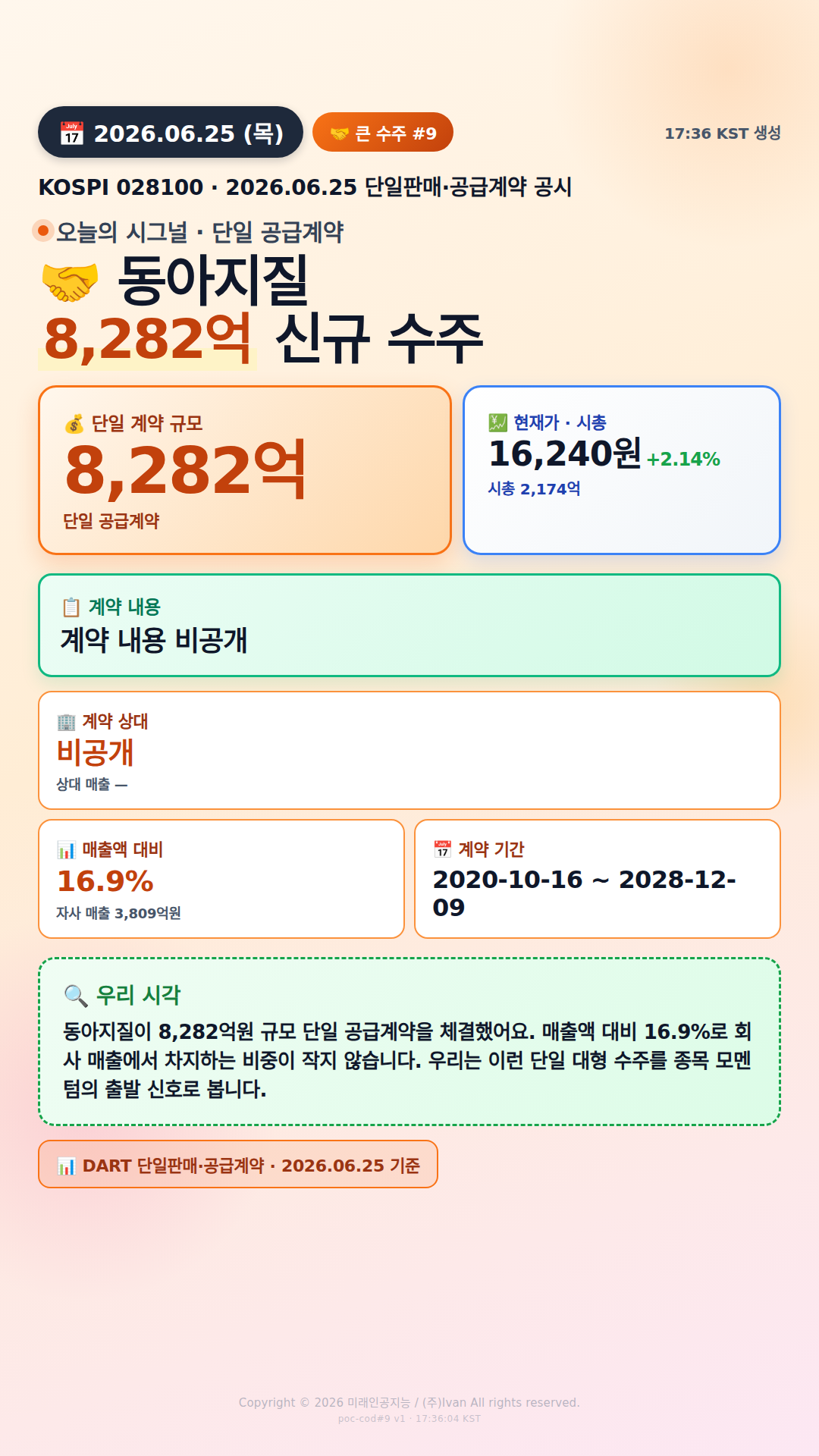 100억+ 수주 공시